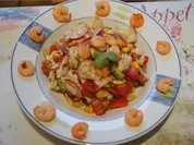 Gemischter Salat mit Soja-Essig-Dressing und Party Garnelen - Rezept - Bild Nr. 2099