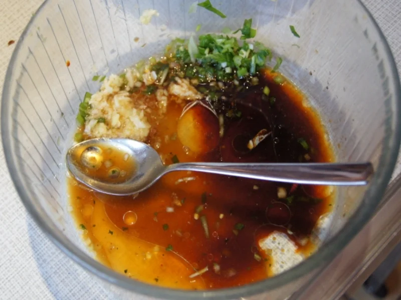 Gemischter Salat mit Soja-Essig-Dressing und Party Garnelen - Rezept - Bild Nr. 2108