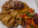 Lammkeule in Honig-Knoblauchsoße mit Paprika-Gemüse - Rezept - Bild Nr. 2123