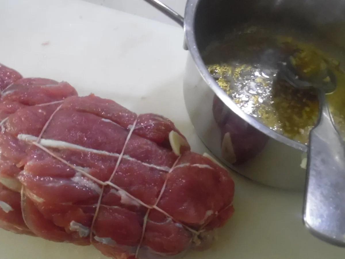 Lammkeule in Honig-Knoblauchsoße mit Paprika-Gemüse - Rezept - Bild Nr. 2127