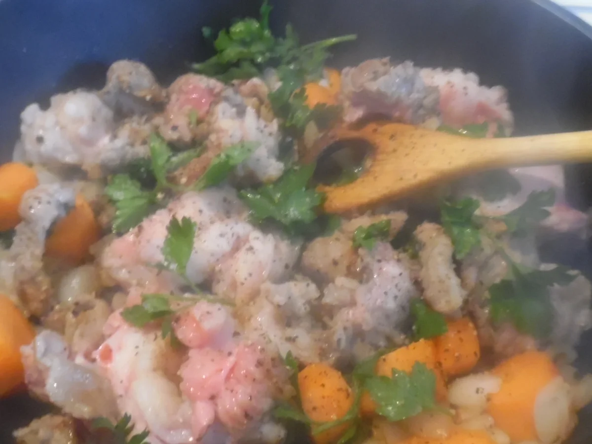 Lammkeule in Honig-Knoblauchsoße mit Paprika-Gemüse - Rezept - Bild Nr. 2132