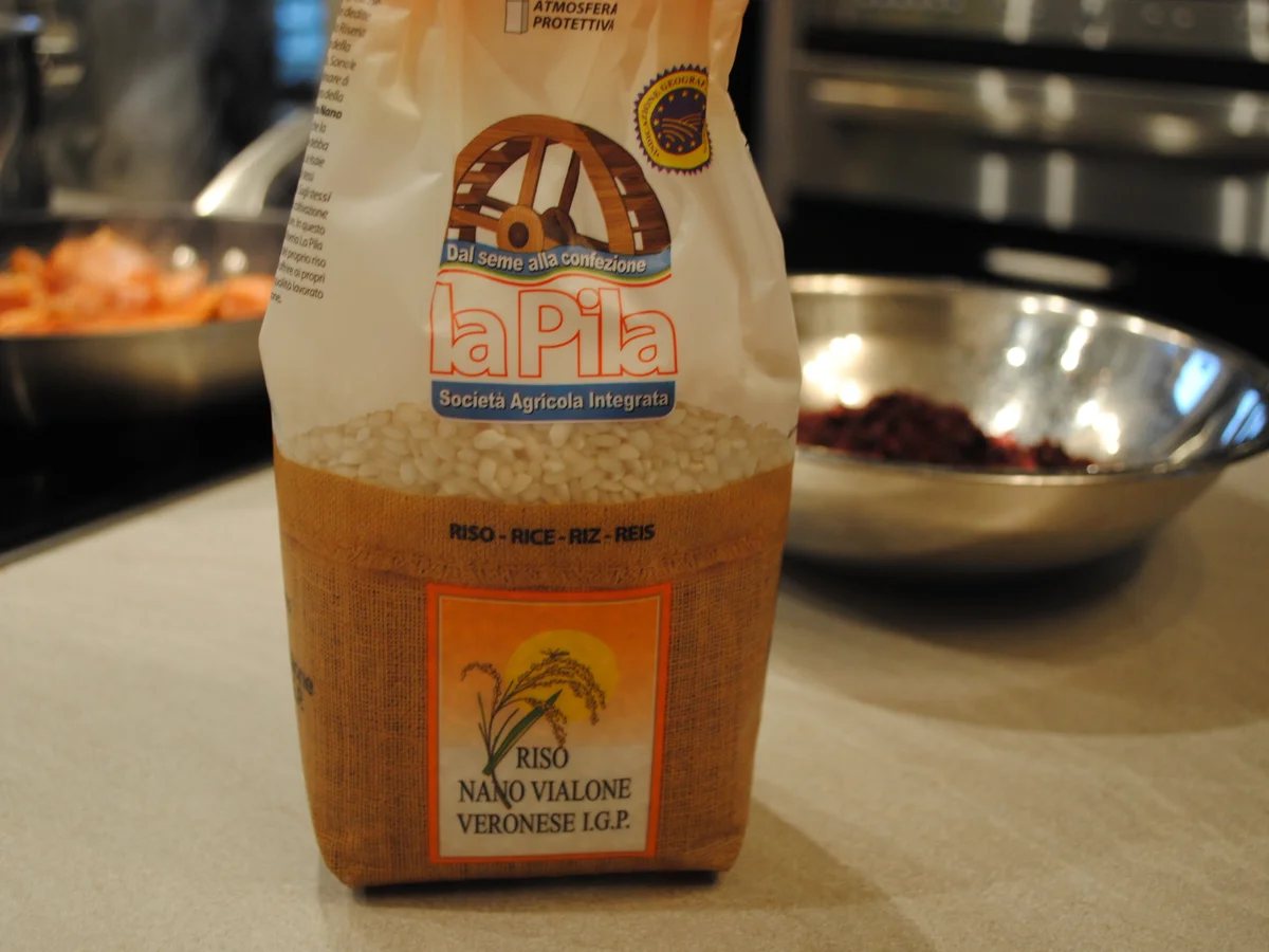 Perlhuhnroulade und lila Risotto - Rezept - Bild Nr. 2125