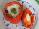 Gebackene Paprikaschote mit Gemüse und Ei - Rezept - Bild Nr. 2161