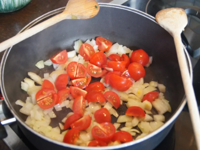 Gebackene Paprikaschote mit Gemüse und Ei - Rezept - Bild Nr. 2166