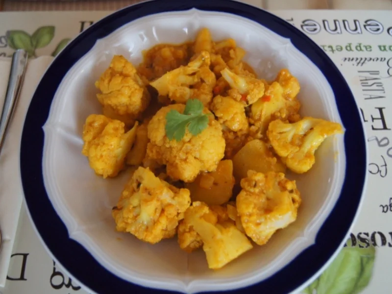 Rezept: Curry-Blumenkohl-Pellkartoffel-Wok Bild Nr. 2175 Curry-Blumenkohl-Pellkartoffel-Wok - Rezept - Bild Nr. 2175