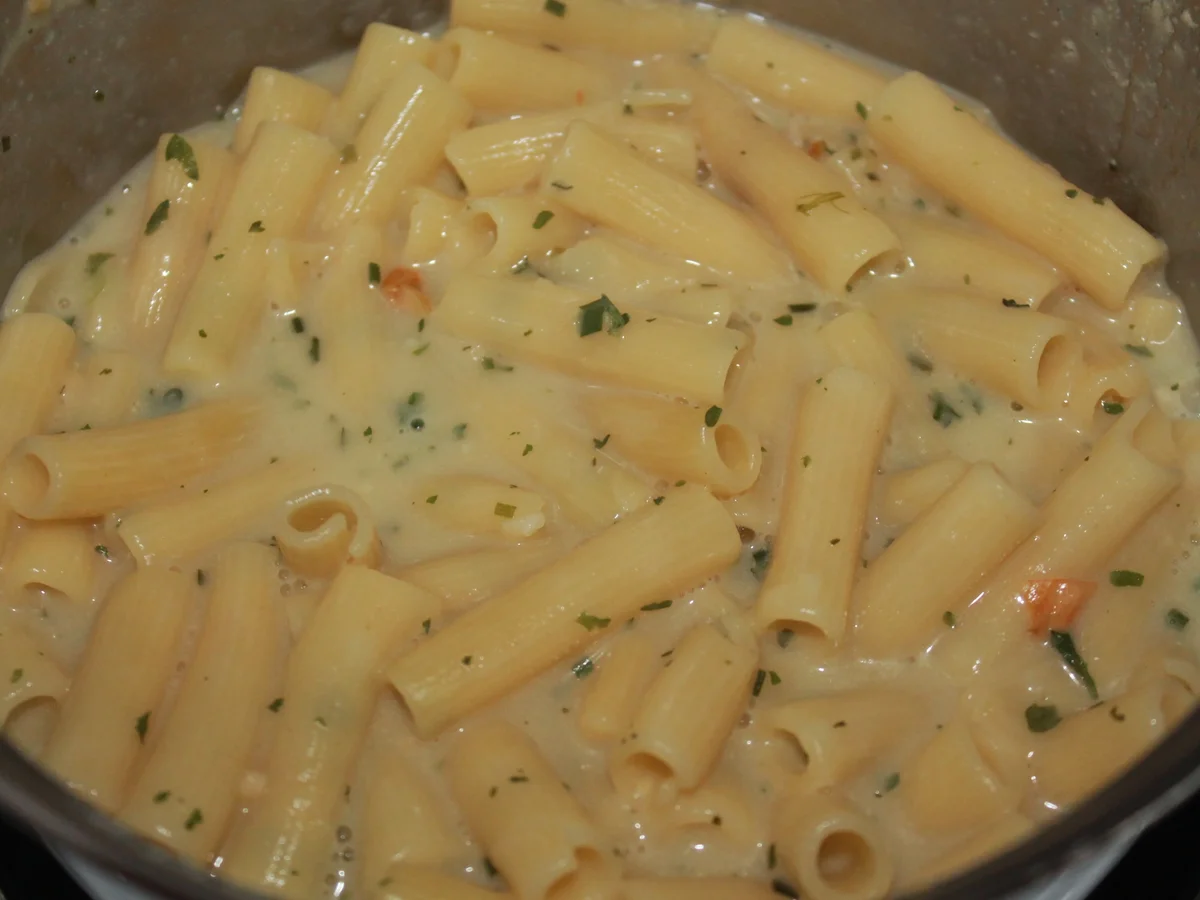 Rezept: Nudeln mit heller Kräutersoße (vegan) Bild Nr. 2166 Nudeln mit heller Kräutersoße (vegan) - Rezept - Bild Nr. 2166