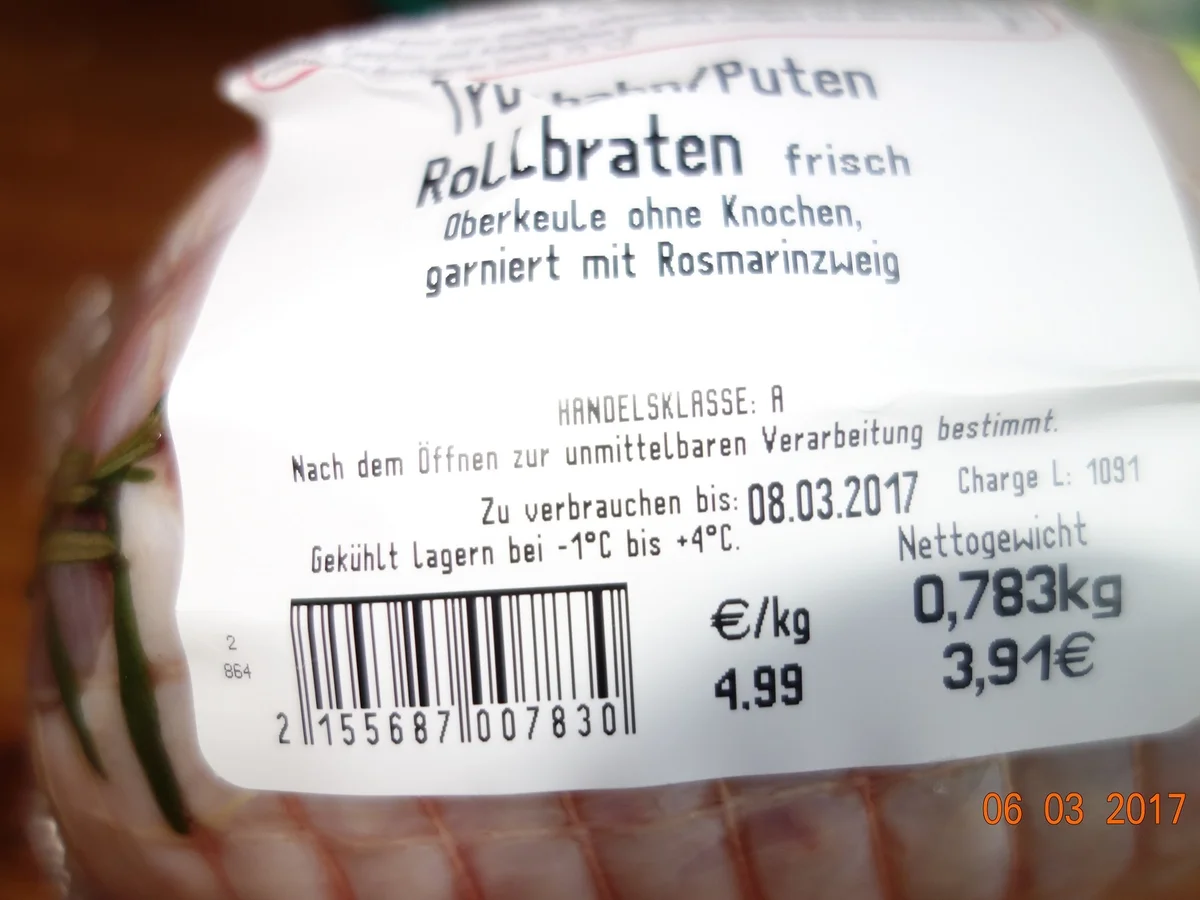 Putenrollbraten mit Kohlsprossen; - Rezept - Bild Nr. 2167