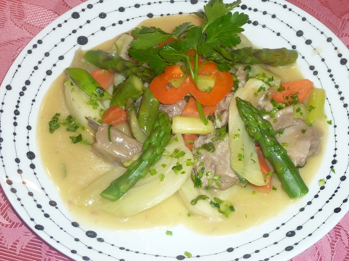 Weisses Lammvoressen mit Gemüse - Rezept - Bild Nr. 2167