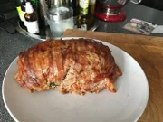 Hackbraten mit Bacon Kartoffelpüree und frischem Blatspinat - Rezept - Bild Nr. 2183