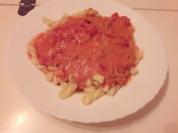 Nudeln  mit Tomaten - Thunfisch - Käsesoße - Rezept - Bild Nr. 2202