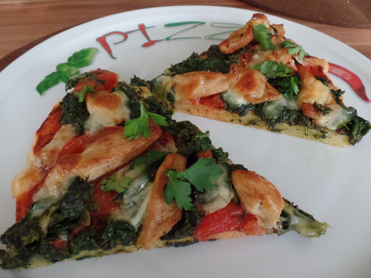 Hähnchen-Spinat -Pizza - Rezept - Bild Nr. 2202