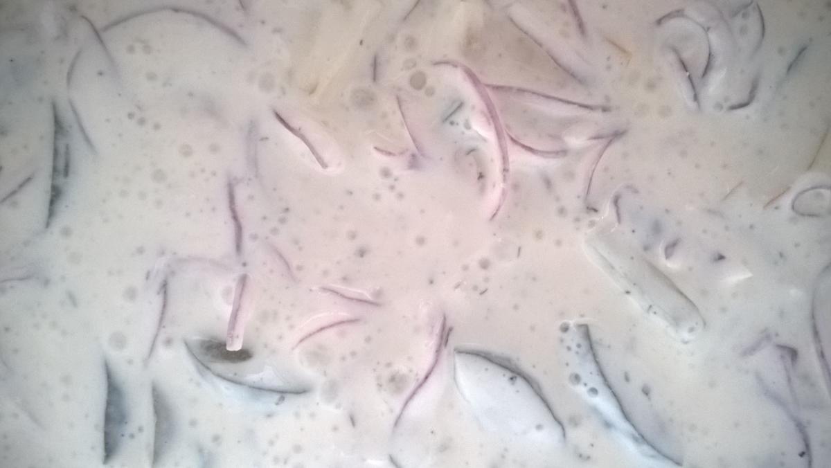 Heringsfilet oder Heringsstipp in Dill - Jogurt - Sahne Sauce, mit Speck Kartoffeln - Rezept - Bild Nr. 2222