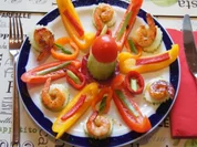 Bunter Gemüseteller mit Party Crevetten - Rezept - Bild Nr. 2