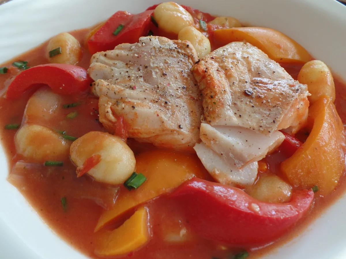 Paprika-Gnocchi mit Kabeljau - Rezept - Bild Nr. 2221