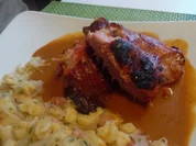 Puten-Oberkeule (gepökelt) aus dem Ofen, mit dunkler Soße - Rezept - Bild Nr. 2