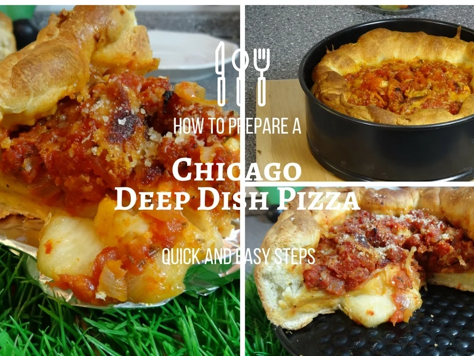 Rezept: DEEP DISH PIZZA; Chicago GreatLakes World of Pizza Koop. Bild Nr. 2288 DEEP DISH PIZZA; Chicago GreatLakes World of Pizza Koop. - Rezept - Bild Nr. 2288