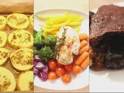 Herzhafte Kartoffeln, Ofengemüse mit Hähnchen und Kekskuchen - Rezept - Bild Nr. 2329