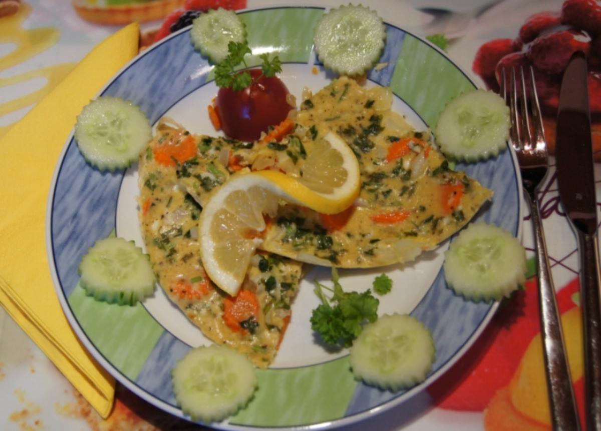 Koriander-Möhren-Zwiebel-Omelett - Rezept - Bild Nr. 2341