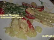 Gemüse : Grüner Spargel - Tomate mit Parmesan-Creme - Rezept - Bild Nr. 2351