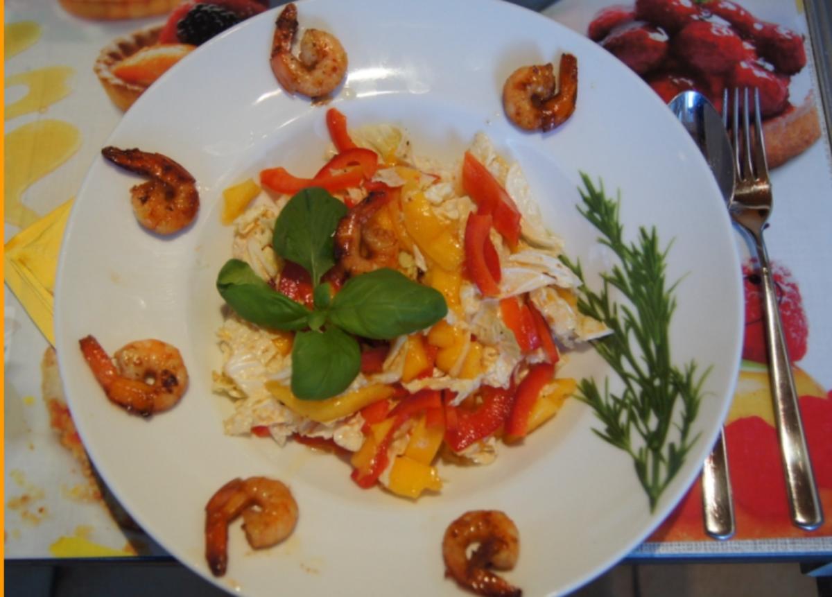 Asiatischer Salat mit Party Crevetten - Rezept - kochbar.de