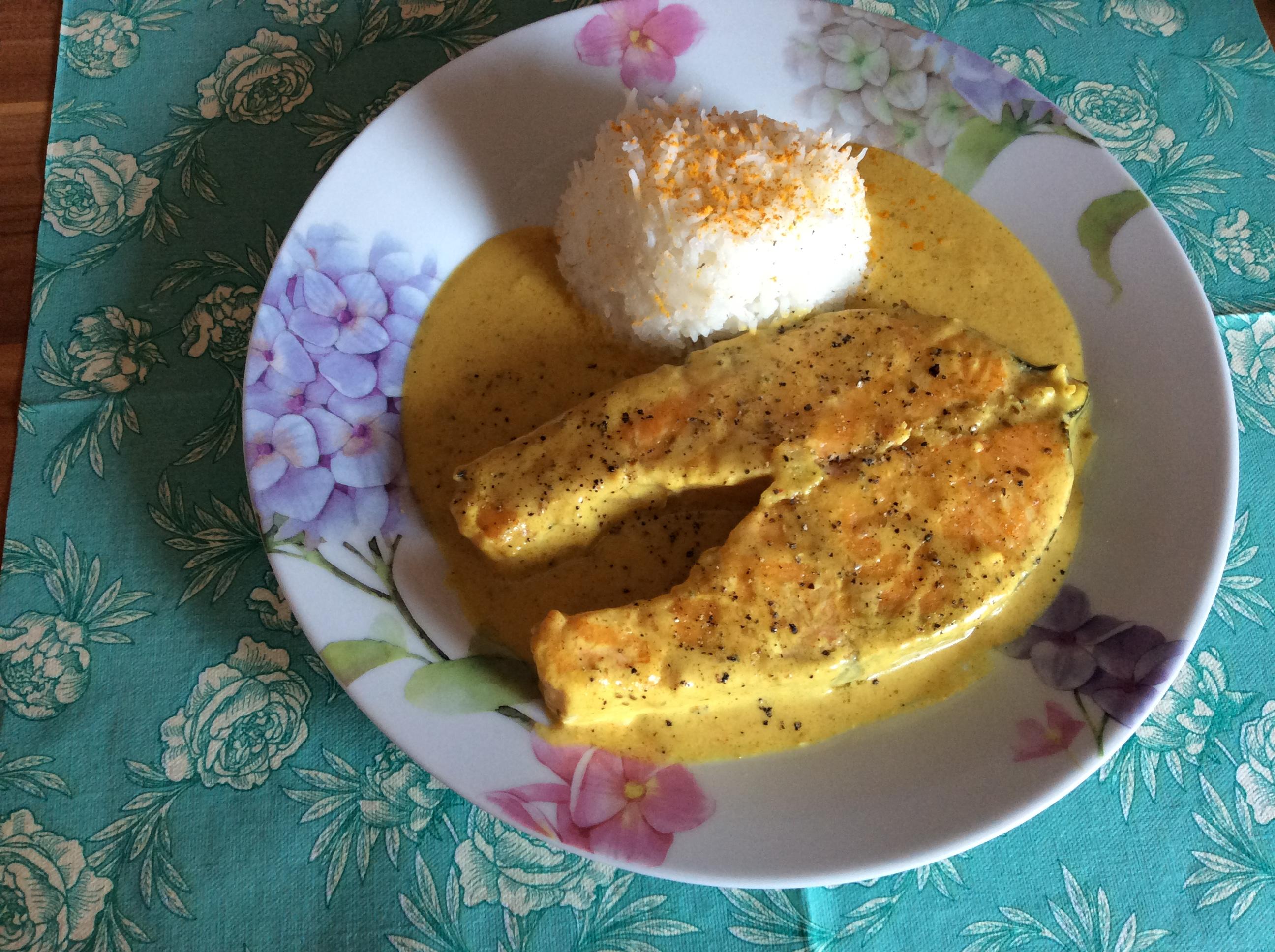 Bilder für Lachs Curry, original indisch Rezept