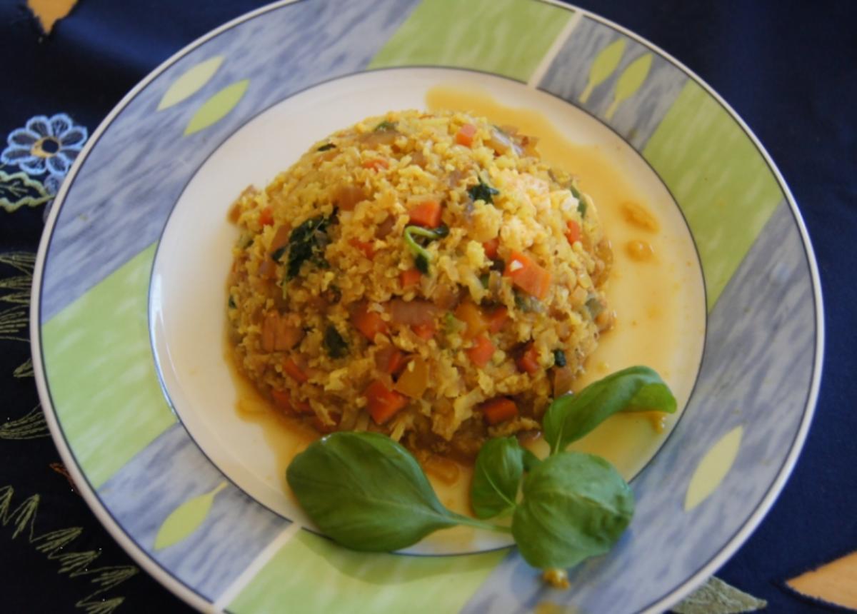 Nasi Goreng mit Curry-Blumenkohl-Reis - Rezept - Bild Nr. 2392