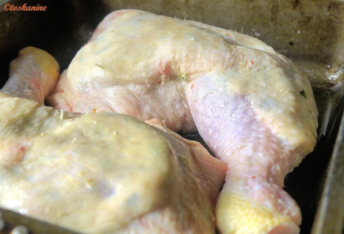 Pikante Hähnchenkeule mit scharfen Fächerkartoffeln - Rezept - Bild Nr. 7