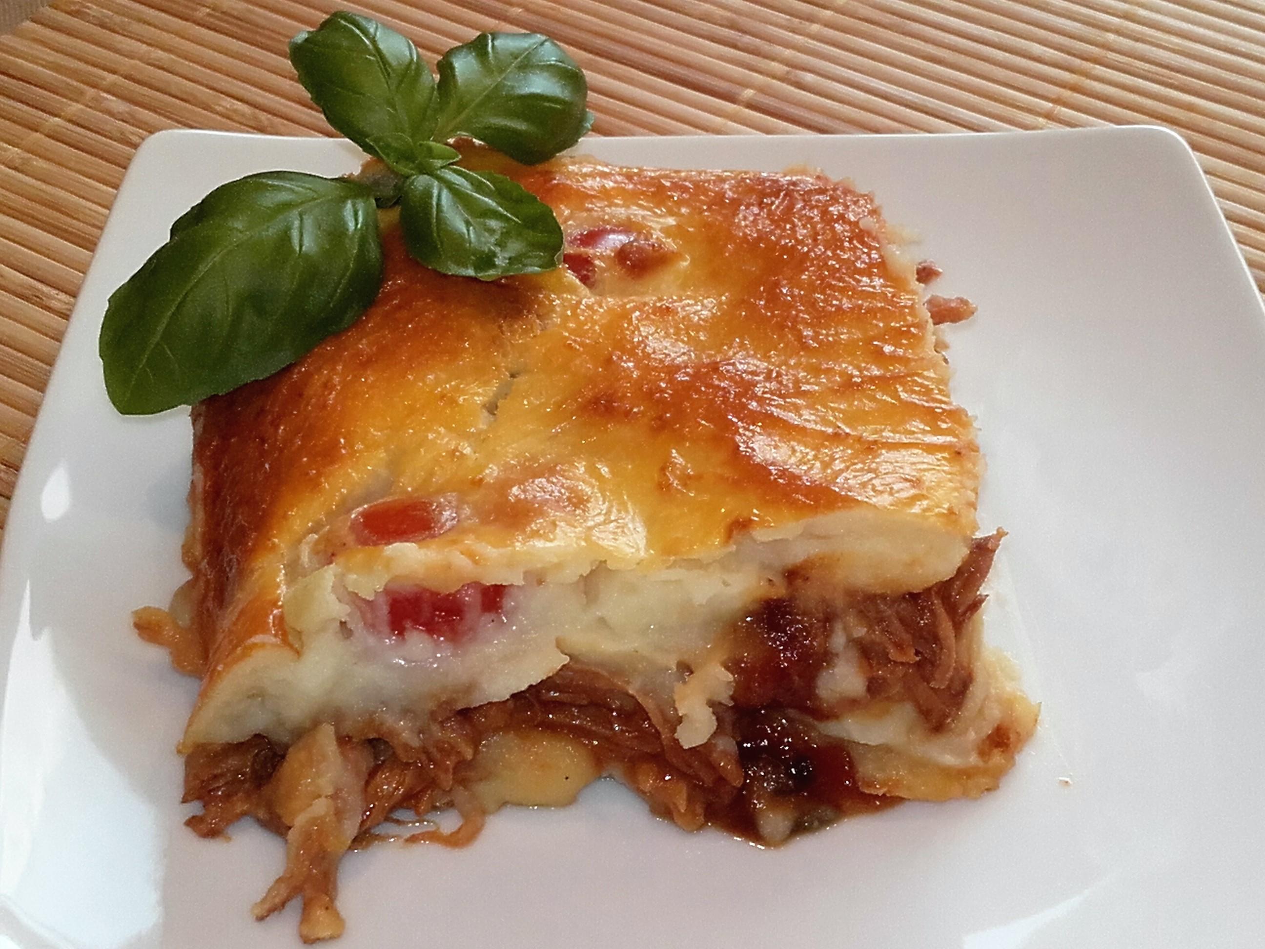 Bilder für Pulled Pork - Kartoffelbrei - Pie - Rezept