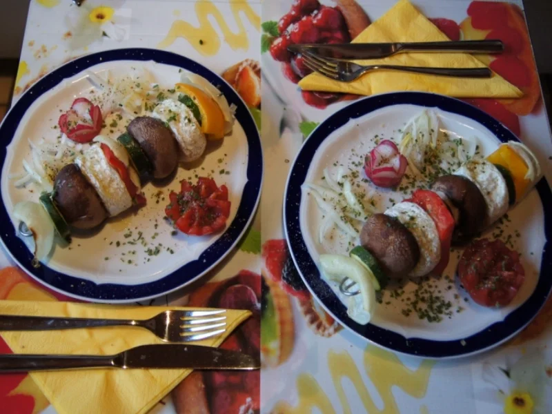 Rezept: Vegetarisches Schaschlik Bild Nr. 2389 Vegetarisches Schaschlik - Rezept - Bild Nr. 2389