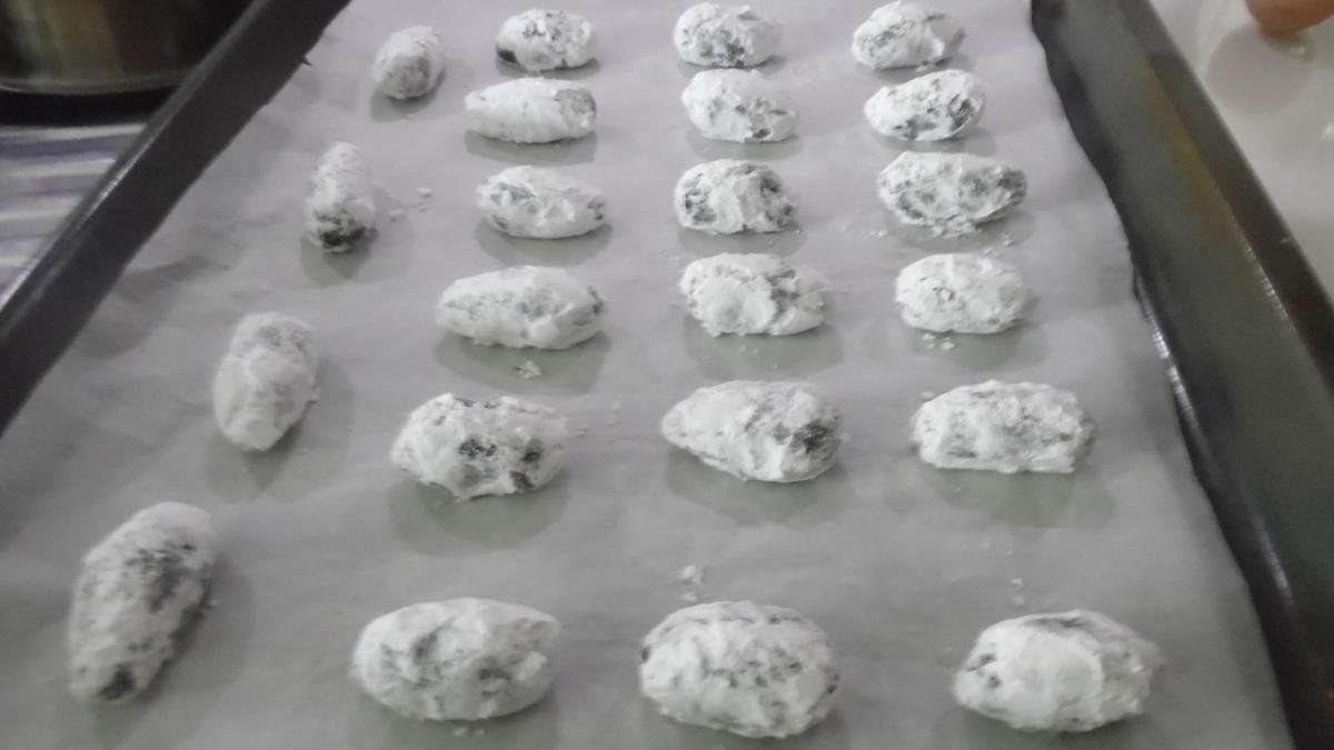 "Crinkle-Cookies" in Ostereier-Optik und gefüllt - Rezept - Bild Nr. 2393