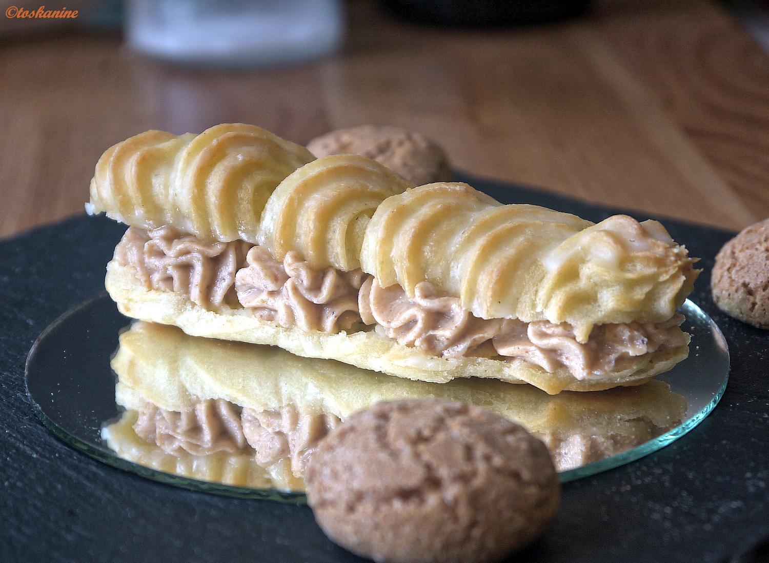 Eclairs mit Amarettini-Creme und Limoncello-Guss - Rezept - kochbar.de