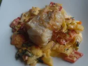 Kabeljau-Filet auf Rahmgemüse mit leicht asiatischem Touch - Rezept - Bild Nr. 2401