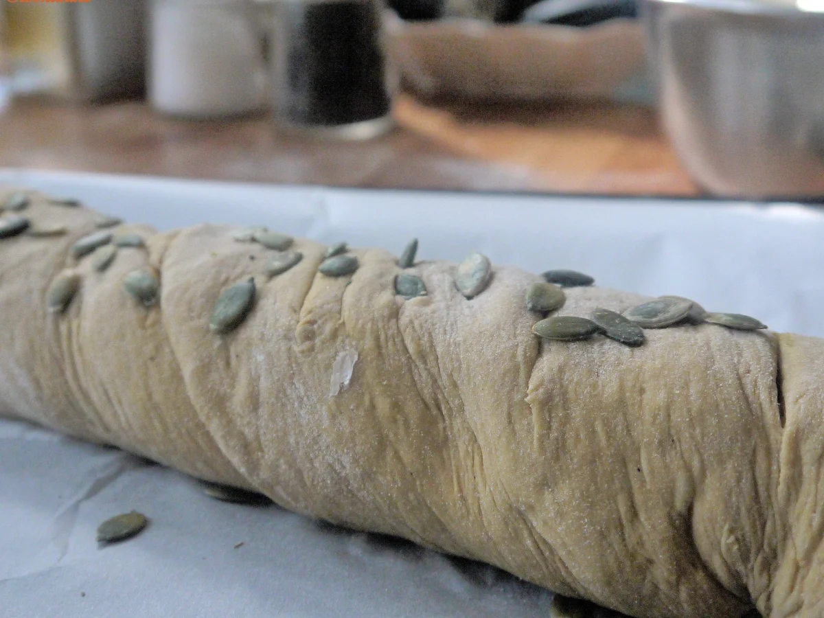 Kürbiskern-Bärlauch-Baguette - Rezept - Bild Nr. 2432