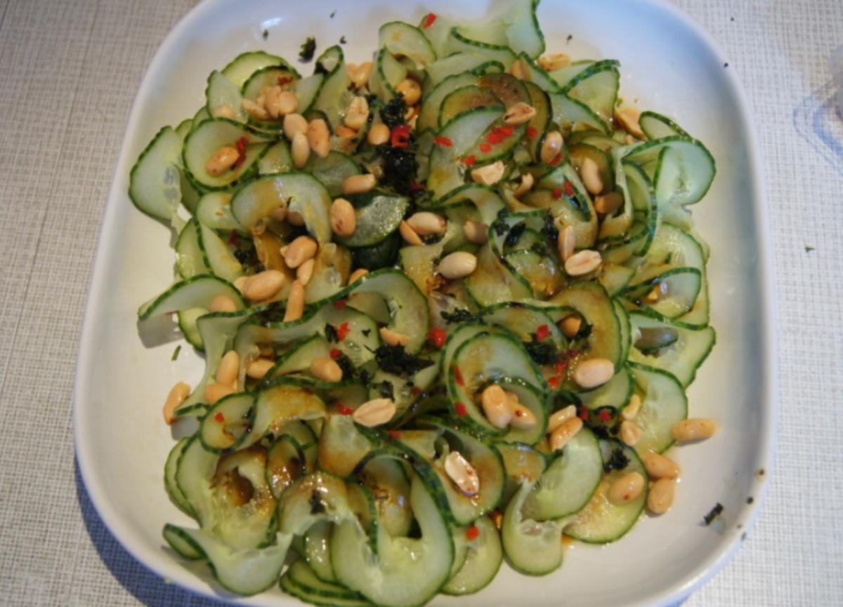 Thailändischer Gurkensalat mit Garnelen - Rezept - Bild Nr. 2436