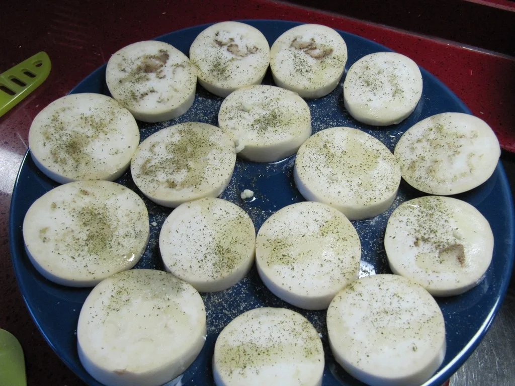 Rezept: Weisse Aubergine überbacken Bild Nr. 2445 Weisse Aubergine überbacken - Rezept - Bild Nr. 2445