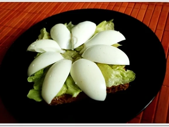 Glücksbringer – Golden Toast mit Eisbergsalat, Eiern und Marienkäfer - Rezept - Bild Nr. 2452