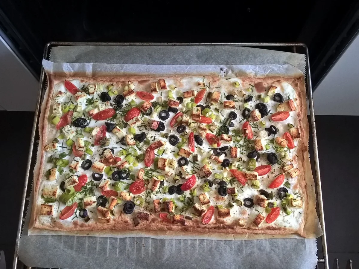 Rezept: vegetarischer Flammkuchen Bild Nr. 2450 vegetarischer Flammkuchen - Rezept - Bild Nr. 2450