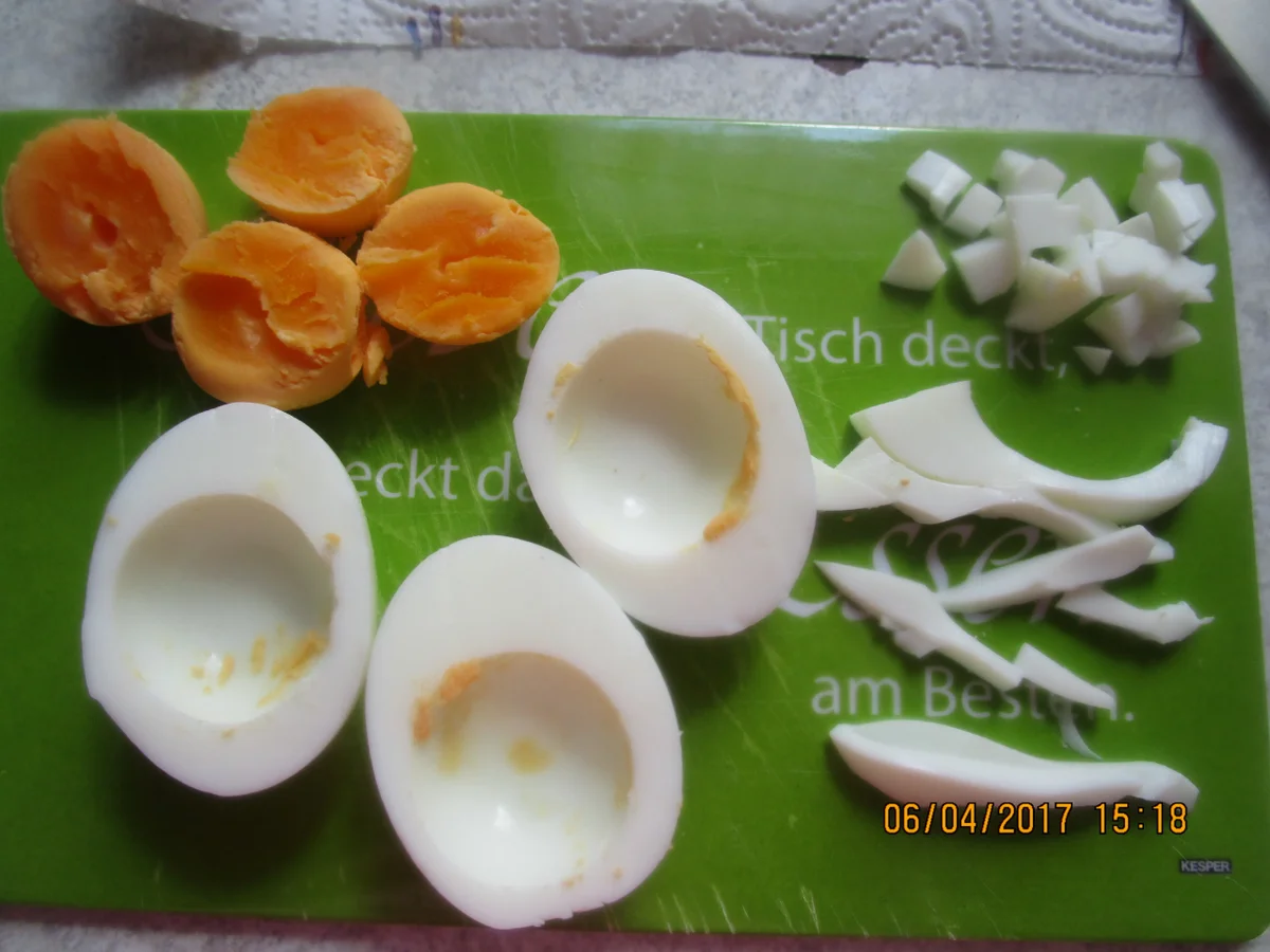 Gebratener Rotbarsch auf Kohlrabi mit Schnittlauch-Vinaigrette und frittierten Kapern - Rezept - Bild Nr. 2474