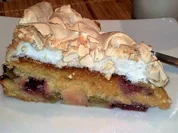 Rezept: Erdbeer- Rhabarber- Kuchen mit Baiser Bild Nr. 2467 Erdbeer- Rhabarber- Kuchen mit Baiser - Rezept - Bild Nr. 2467