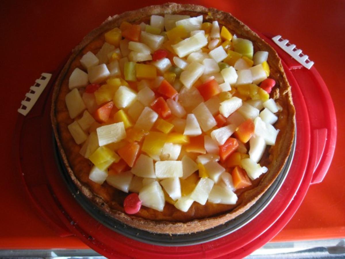 Quarkkuchen mit Fruchtcocktail - Rezept - Bild Nr. 2493