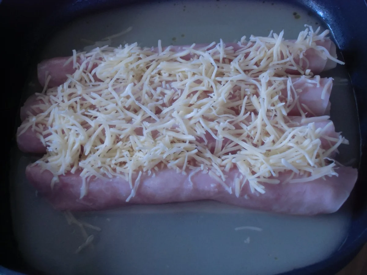 Gemüse : Spargel im Schinkenrock mit Käse überbacken - Rezept - Bild Nr. 2485