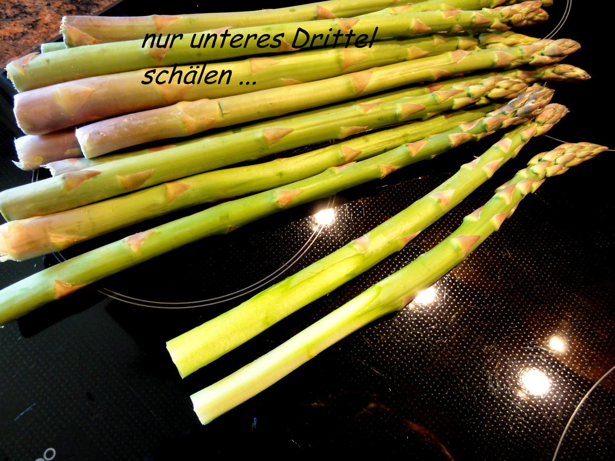 Salatbar:   SPARGEL ~ SALAT, grün - Rezept - Bild Nr. 2511