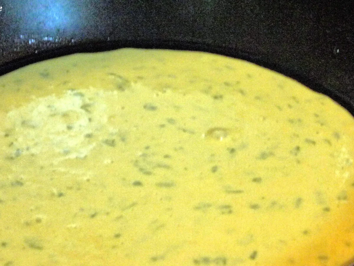 Bärlauchpfannkuchen mit Schmand-.Limetten-Dip - Rezept - Bild Nr. 2533