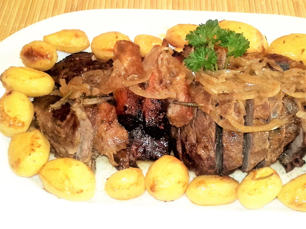 Lammkeule mit Kartöffelchen aus dem Ofen - Rezept - Bild Nr. 2537