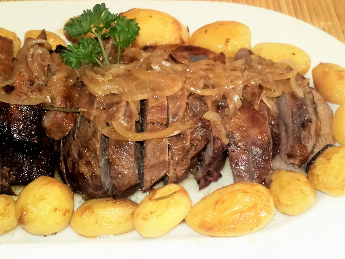 Lammkeule mit Kartöffelchen aus dem Ofen - Rezept - Bild Nr. 2538