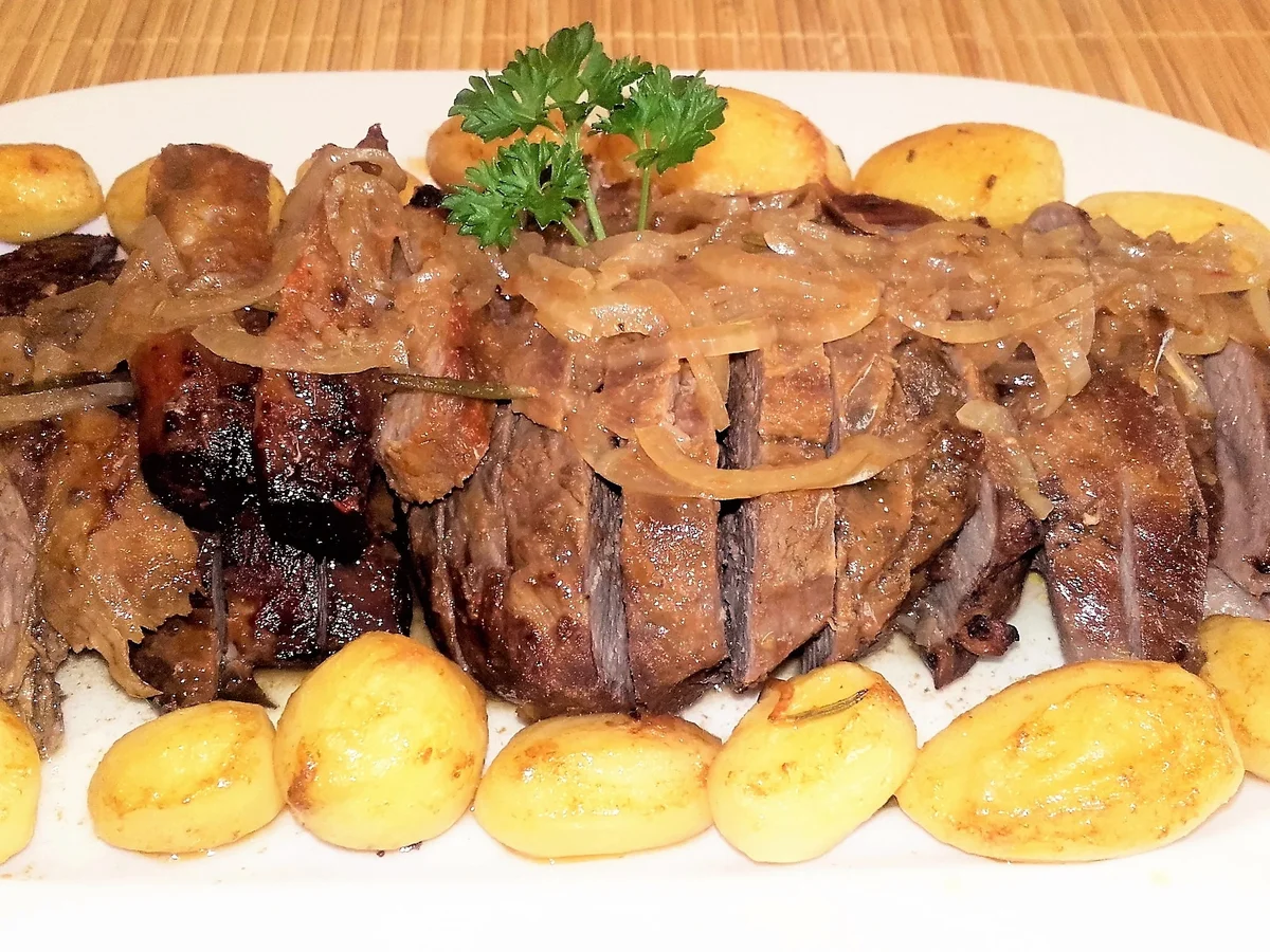 Lammkeule mit Kartöffelchen aus dem Ofen - Rezept - Bild Nr. 2539