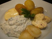 Käse: Käse-Dreierlei mit Kartoffelzweierlei und Chilibutter - Rezept - Bild Nr. 2541