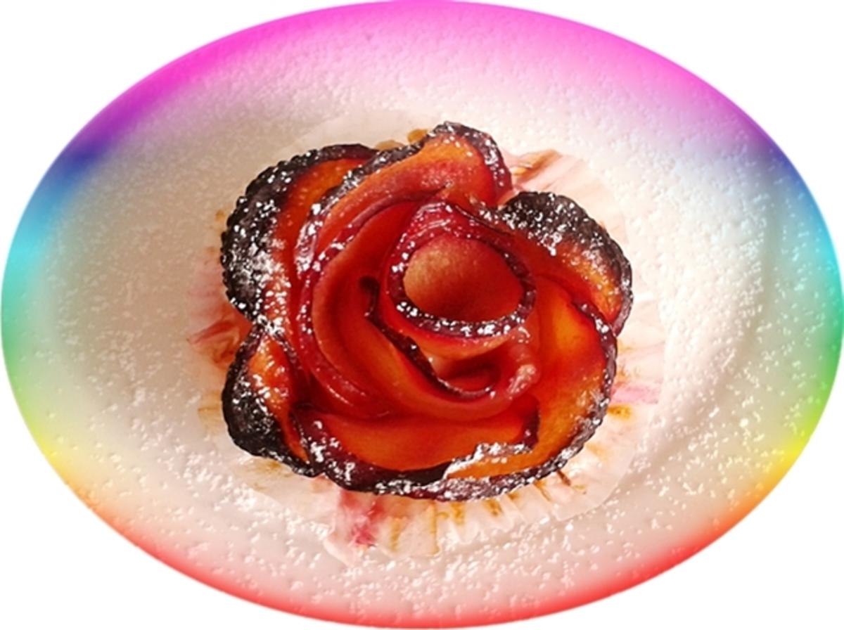 Pflaumen-Blätterteig-Rosen als Dessert - Rezept - Bild Nr. 2593