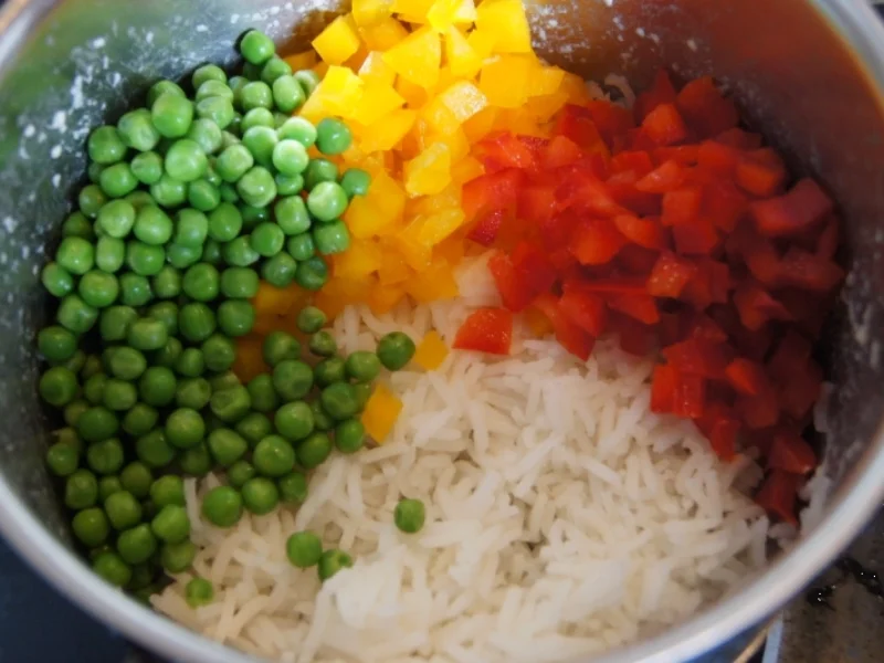 Chinesische Hähnchennuggets mit Gemüse-Reis - Rezept - Bild Nr. 2663