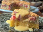 Rhabarber-Mandelbaiser-Kuchen - Rezept - Bild Nr. 2